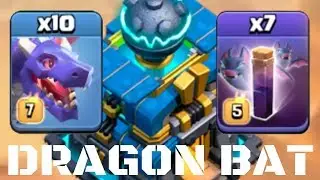 DRAGON BAT ! New Trend 2019 Dragon Bat Spell Attack Strategy / Clash of Clans Batt Spell 3 stars cwl