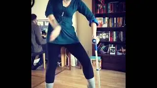 disabled girl dancing with crutch pt1