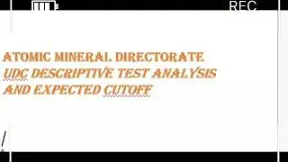 AMD udc English descriptive test analysis and expected cutoff