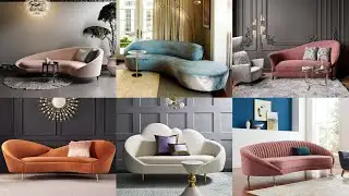 Home Decor Luxury Style Beauty Velvet Curved Sofa Design || Cool Curved Sofa Design Ideas