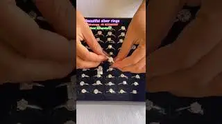 😘beautiful silver rings😍67%off🍁#youtubeshorts #silver #love#virlevideo