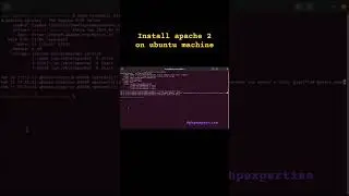 Install apache 2 on ubuntu machine | 