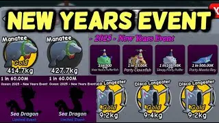 GO FISHING NEW YEARS EVENT UPDATE Roblox [ NEW World Fish Merge Normal Golden & Diamond ]