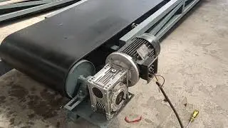 Heavy duty rubber belt conveyor