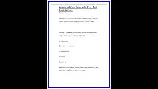 Advanced Care Paramedic Prep Test English Exam 636x882