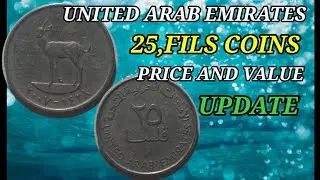 25, FILS 1973 UNITED ARAB EMIRATES COINS PRICE AND VALUE UPDATE/ MV coin,s TV