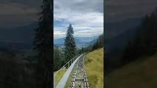 Switzerland timelapse 4K. Trip to  Gruyeres Switzerland. Moleson cable car.