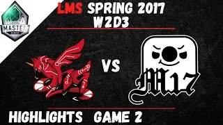 AHQ vs M17 Highlights Game 2 LMS Spring W2D3 2017 AHQ e-Sports vs Machi Esports