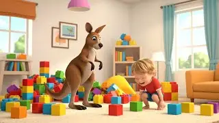 Baby Kangaroo Mixed All the Hopping Blocks | Nursery Rhymes for Kids & Baby Songs