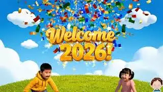 🎆 Happy New Year Balloon 🎈 | Cute Kids Story & Song
