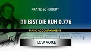 DU BIST DIE RUH, D776 / Karaoke piano / FRANZ SCHUBERT / Low Voice