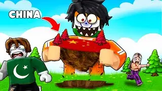 Eating Every Country FLAG to Become MEGA Country In ROBLOX !!!