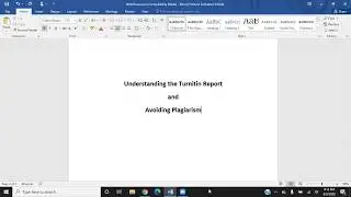 Unit 5.4 Understanding Turnitin Report and Avoiding Plagiarism