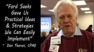 Internet Marketing Speaker Get's Rave Review from CPAE, Don Thoren