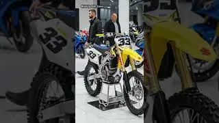 2026 Suzuki RMX450R Dirt Bike in Luxury White Showroom | High Resolution Off-Road Beast
