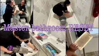 BATHROOM RESET / CLEAN WITH ME / speed clean / DEEP CLEAN / new 2026 CLEANING MOTIVATION.! 🧽🧽