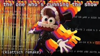 The One Who's Running The Show, sang by a 1980's speech synthesizer