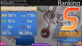 Satori de Pon! - Goreshit //Loedab434 - Matthew183 - Osu!Mania (2022) censored