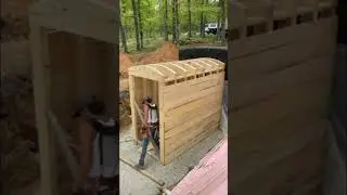 Root Cellar build #woodwork #woodworking #diy #fyp #reels #hardwork #farmlife #foodstorage