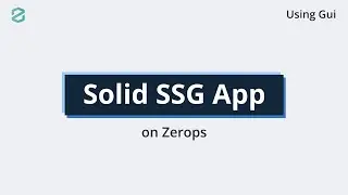Deploying Solid SSG on Zerops with GUI - zCli