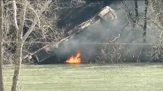 VIDEO | West Virginia Train Derailment: Train hits boulder, derails sending 3 to hospital