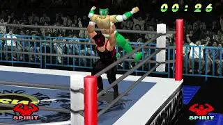 Virtual Pro Wrestling Japan PS1 Matches Black Tiger II vs Hayabusa