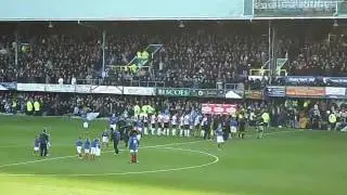 Pompey's blue army song and play up before scum game