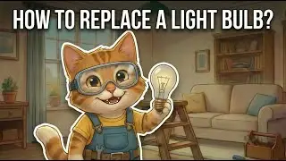 A Cat Teaches How to Change a Light Bulb 🐱💡