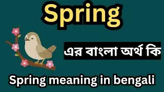 Spring এর বাংলা অর্থ কি , Spring meaning in bengali , Spring অর্থ , Spring কি , Spring এর বাংলা অর্থ