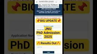 🔥JNU PhD Admission Results Out🚀#shorts #jnu #jnuadmission #jnuphd #phdadmissions #jnuresults