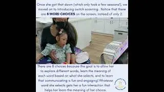 How to start introducing auditory switch scanning