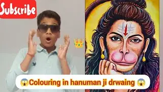 🚩Hanuman ji drwaing colouring 😱#art #drawing #viral #painting #artist 