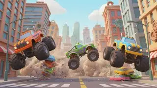Number Monster Truck Song 1&ndash;5 | Fun Counting Song for Toddlers with Trucks