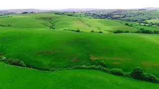 Lush Green Hills and Fields Aerial View🌿 Free for YouTube 4k UHD