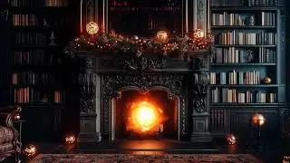 Mystical Winter Library Ambience 🔥✨ 