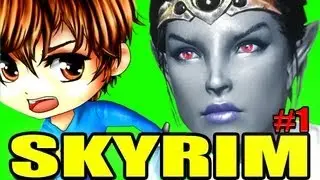 Let's Play A SKYRIM Tale! Ep. 1 - Vahl The Dark Elf!