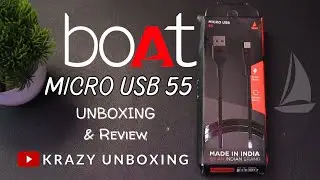 boAt Micro USB 55 Tangle-free Micro USB Cable with 3A Fast Charging & 480mbps Data Transmission