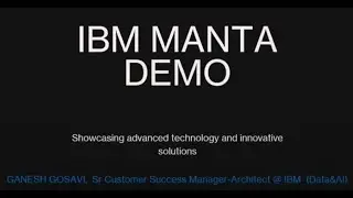 IBM Manta Automated Data Lineage - IKC and Manta Integrated with CP4D (Cloud Pak for Data)