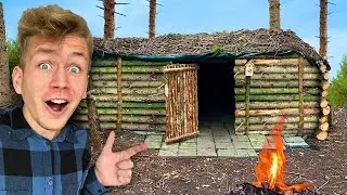 MEGA HUT BOUWEN IN HET BOS! (Overnachting)