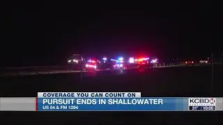 1 in custody after pursuit ends in Shallowater