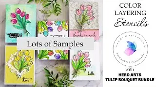 Card Making Techniques - Hero Arts Color Layering Stencils