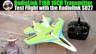 Test Flight with the SU27 | Radiolink T16D 16CH Transmitter with R16F RX + ELRS Module & RX