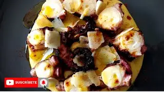 PULPO a la plancha, CHIMICHURRI Y CREMA DE PATATAS FRITAS. La mejor receta.