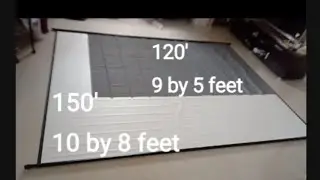 150 inch(10 by 8 feet) White Projector Screen-Savsol | Unboxing, Comparison with 120 inch ALR Screen