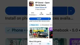 BEST OPEN WORLD GAME RP GRAND ☠️☠️☠️#shorts