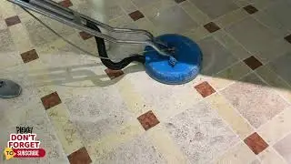 Travertine Floor Hole Filling and Cleaning! Great Results!!!