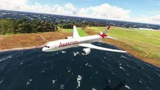 Tense Moment! Austrian Airlines Boeing 787 Struggles to Land at Melbourne Airport -4K