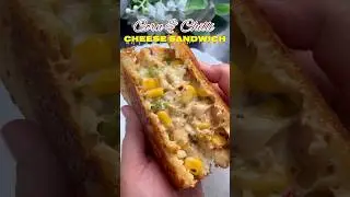 The Ultimate Chilli & Corn #cheese #sandwich you&rsquo;ll love~creamy & full of flavor#briskybites #snacks