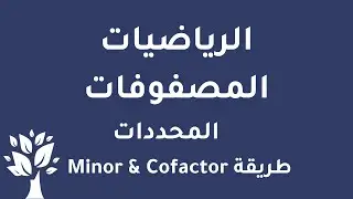 [Arabic] Math / Matrices / Determinants (Minor & Cofactor Method)