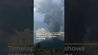 Timelapse video shows Indonesian volcano erupting | AJ #shorts